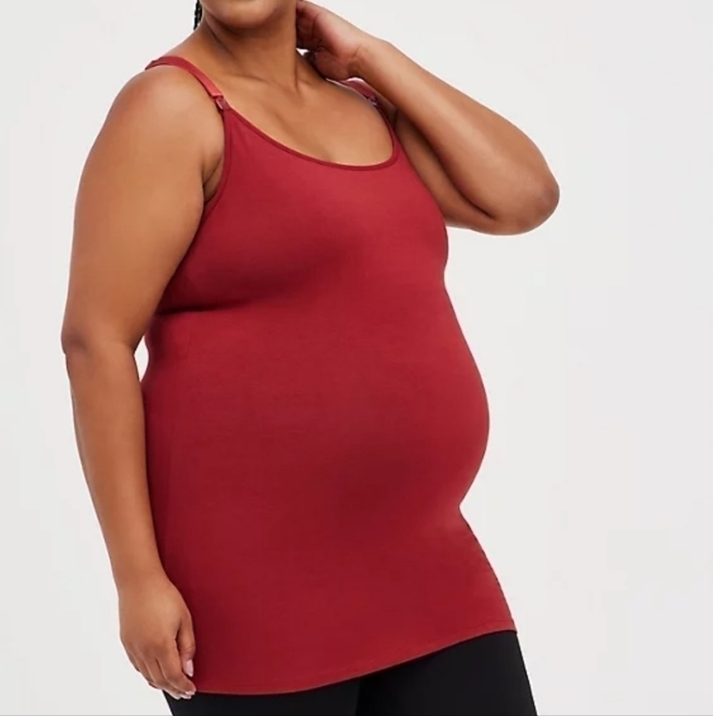 1X • Torrid • Maternity Nursing Cami In foxy wine